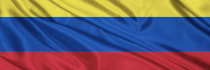 A flag of Colombia